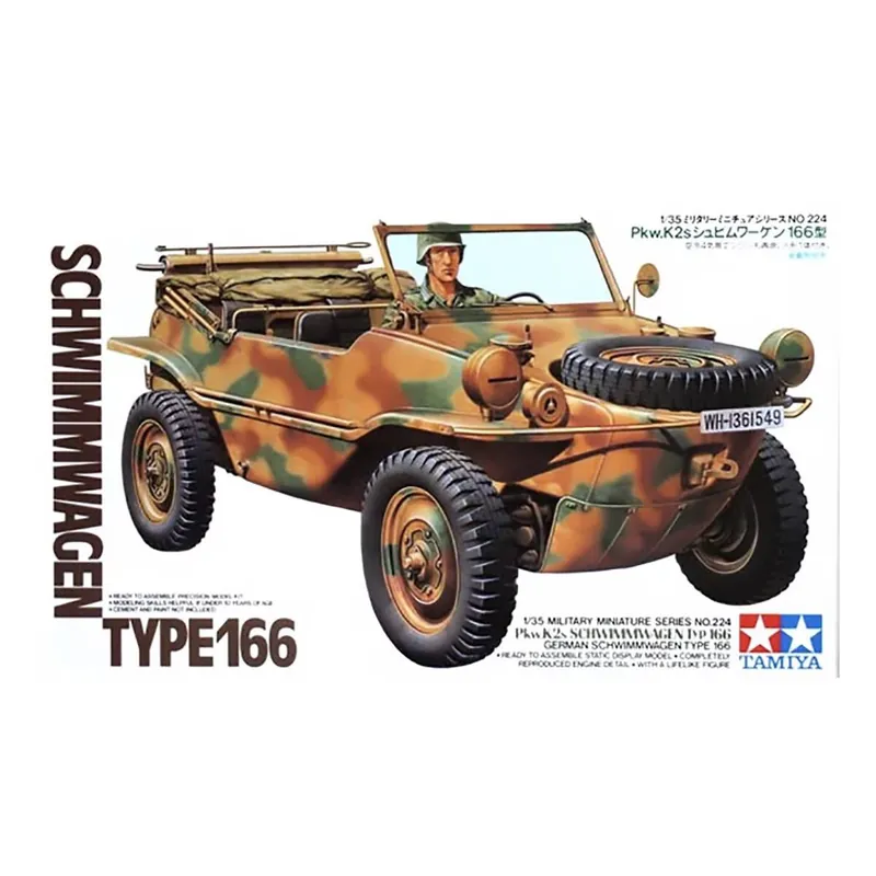 Tamiya German Schwimmwagen Type 166 Model Kit 1:35 While Supplies Last