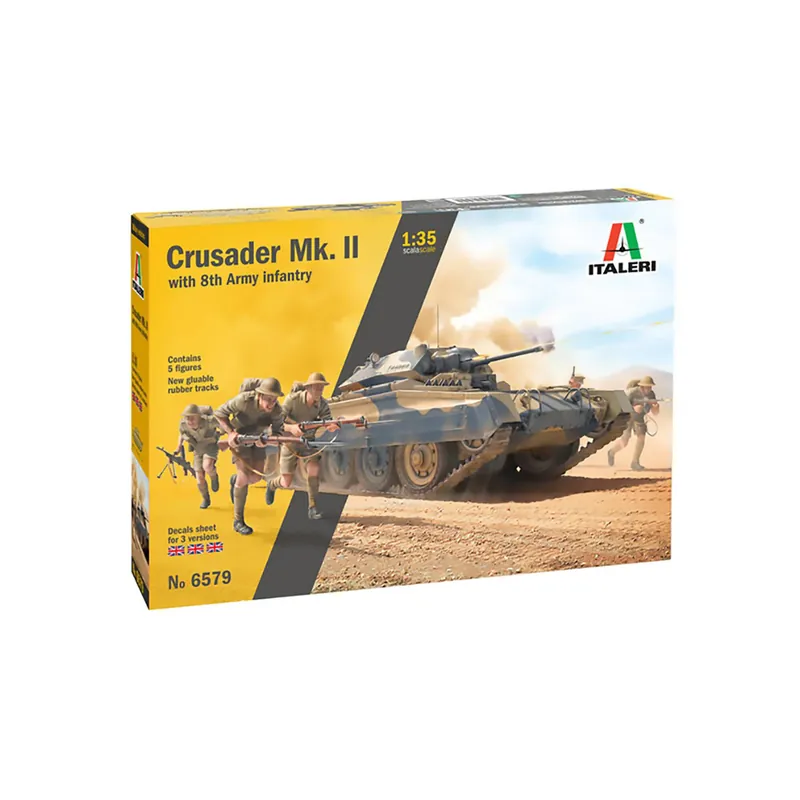 Fast Shipping Italeri Crusader Mk II Model Kit 1:35