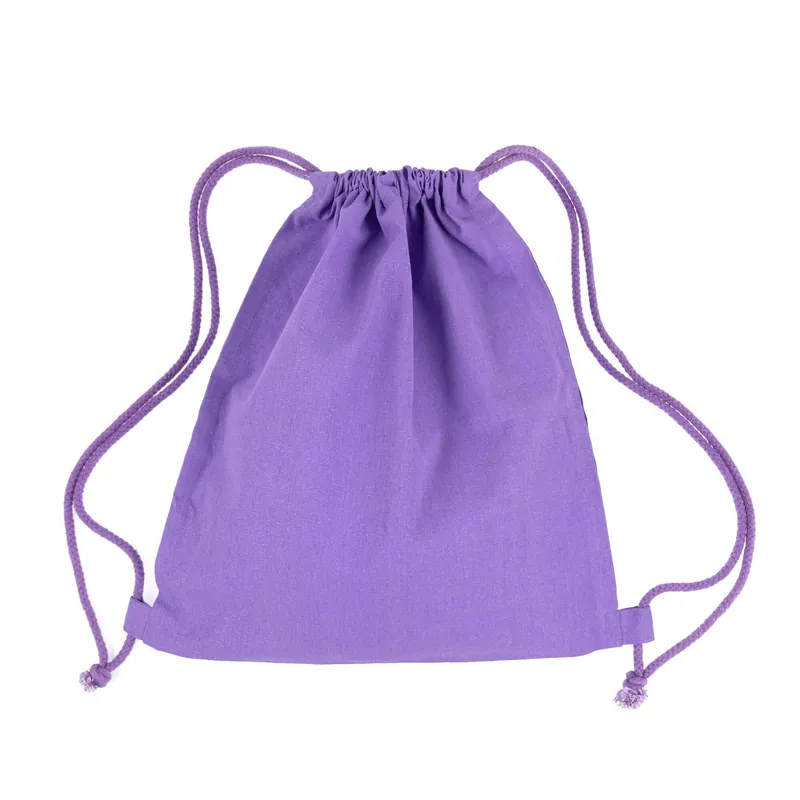Authentic Lilac Cotton Drawstring Bag 36cm x 41cm