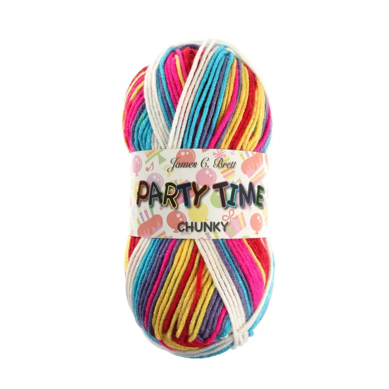 James C Brett Fuchsia Blue Mix Party Time Chunky Yarn 100g Shop Now