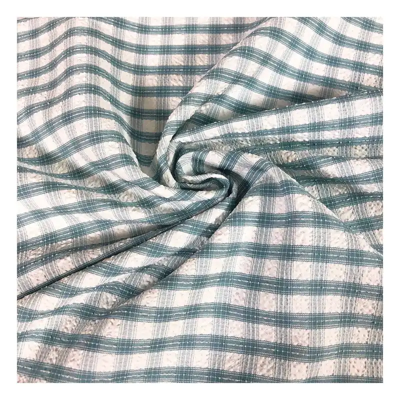 Direct From Manufacturer Blue Check Gingham Fabric by the Metre