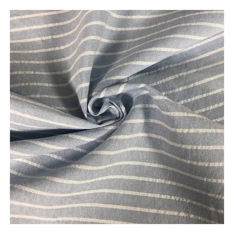 Blue Bar Stripe Fabric by the Metre Exclusive