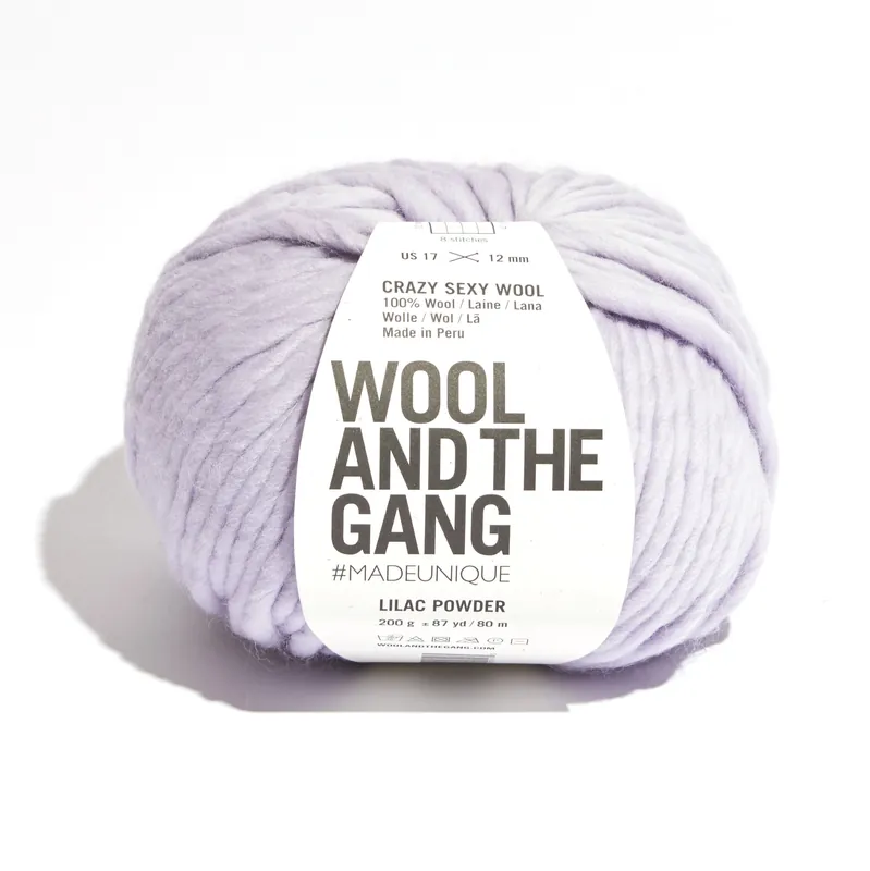 Free Returns Wool and the Gang Lilac Powder Crazy Sexy Wool 200g