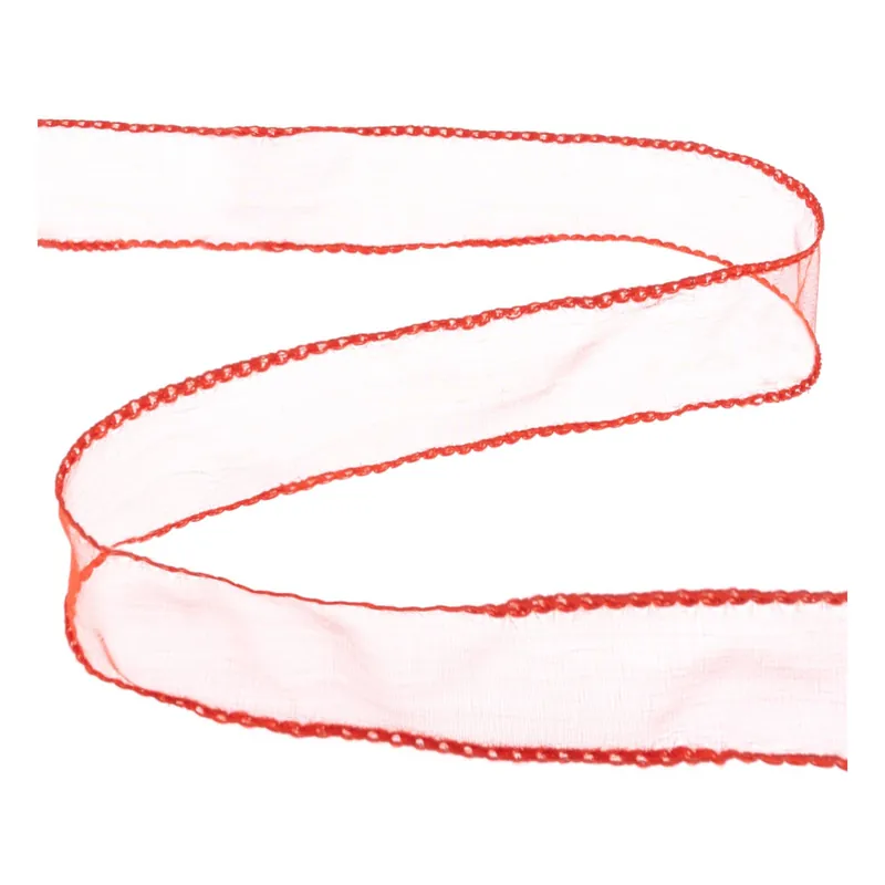 Orange Red Wire Edge Organza Ribbon 25mm x 3m Must Have