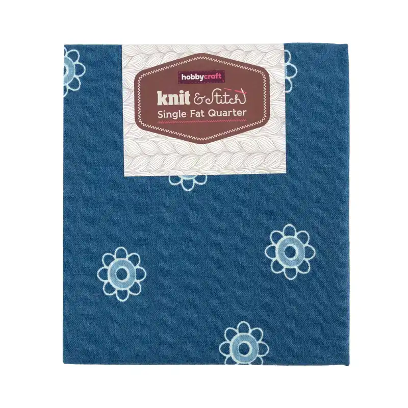 Denim Flower Single Cotton Fat Quarter Best Price