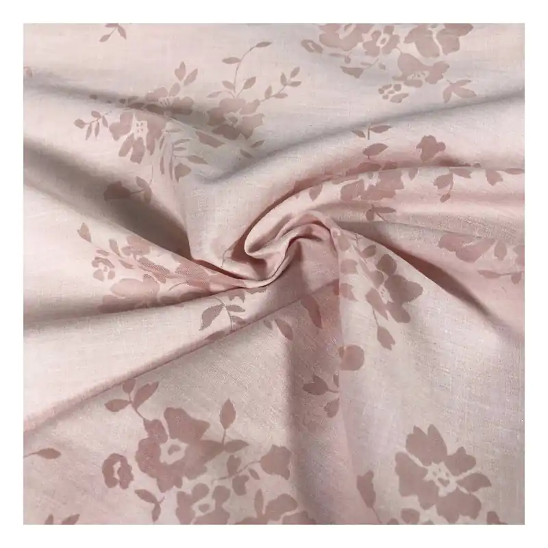 While Supplies Last Pink Burnout Posy Fabric by the Metre