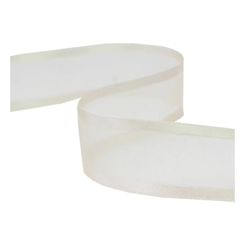 Latest Ivory Organza Satin-Edged Ribbon 25mm x 4m
