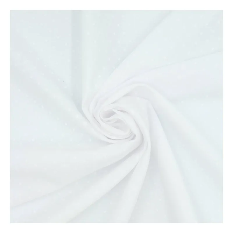 Top Rated White Spot Print Polycotton Fabric by the Metre