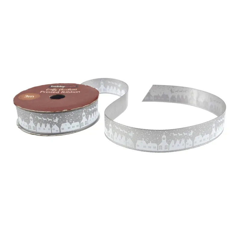 Festive Street Printed Ribbon 15mm x 3m Authentic
