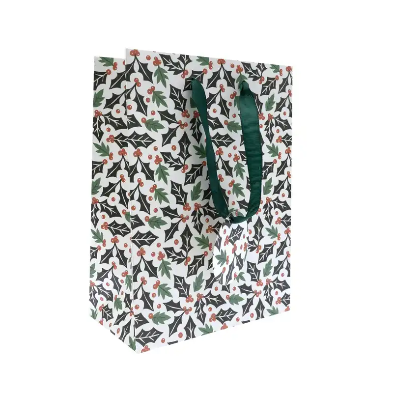 Hot Picks Holly Gift Bag 17cm x 24cm