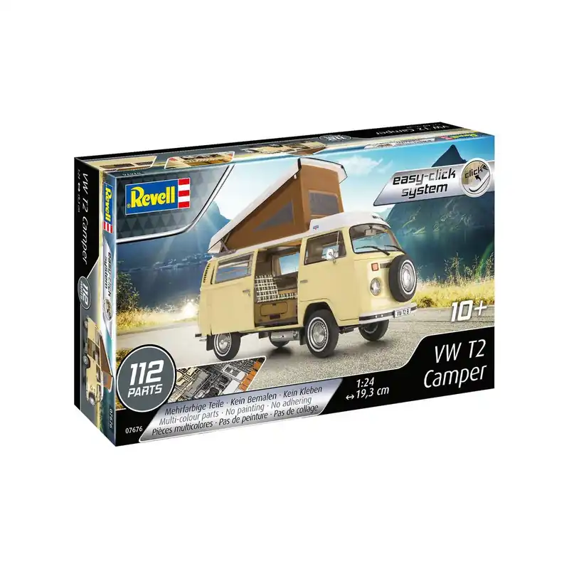 Authentic Revell Easy Click VW T2 Camper Model Kit 1:24