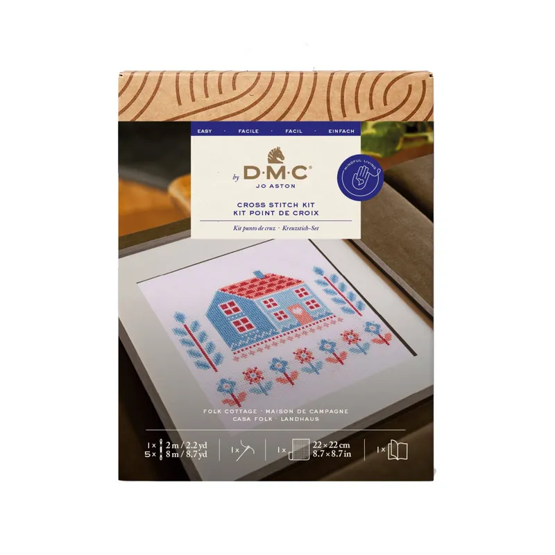 Fast Shipping DMC Folk Cottage Cross Stitch Kit