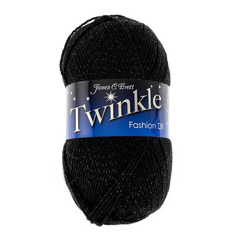 Last Chance James C Brett Black Twinkle DK Yarn 100g