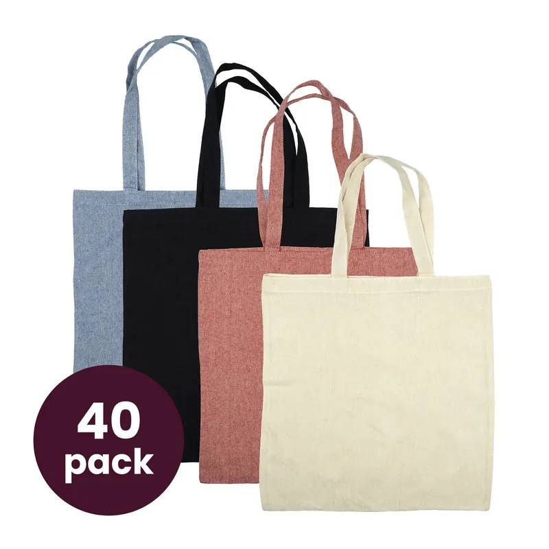 Cotton Tote Shopping Bag 40 Pack Bundle Special Offer