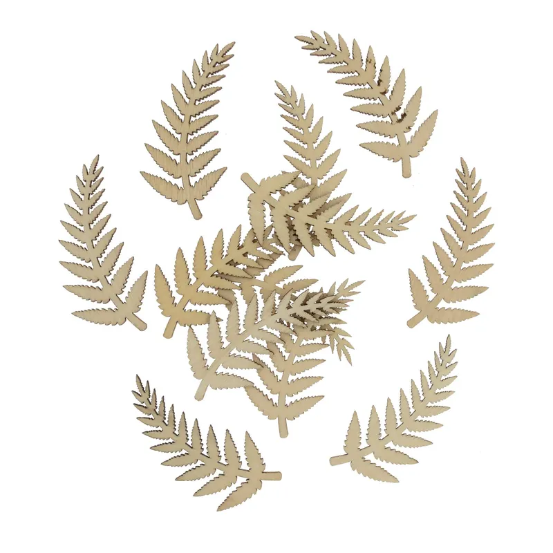 Fern Leaf Wooden Toppers 12 Pack Order Now