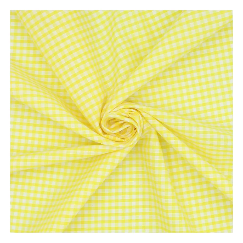 Yellow 1/8 Gingham Fabric by the Metre Hot Deal
