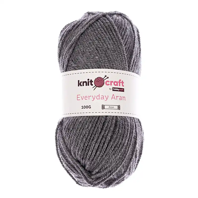 Knitcraft Dark Grey Everyday Aran Yarn 100g No Minimum Order