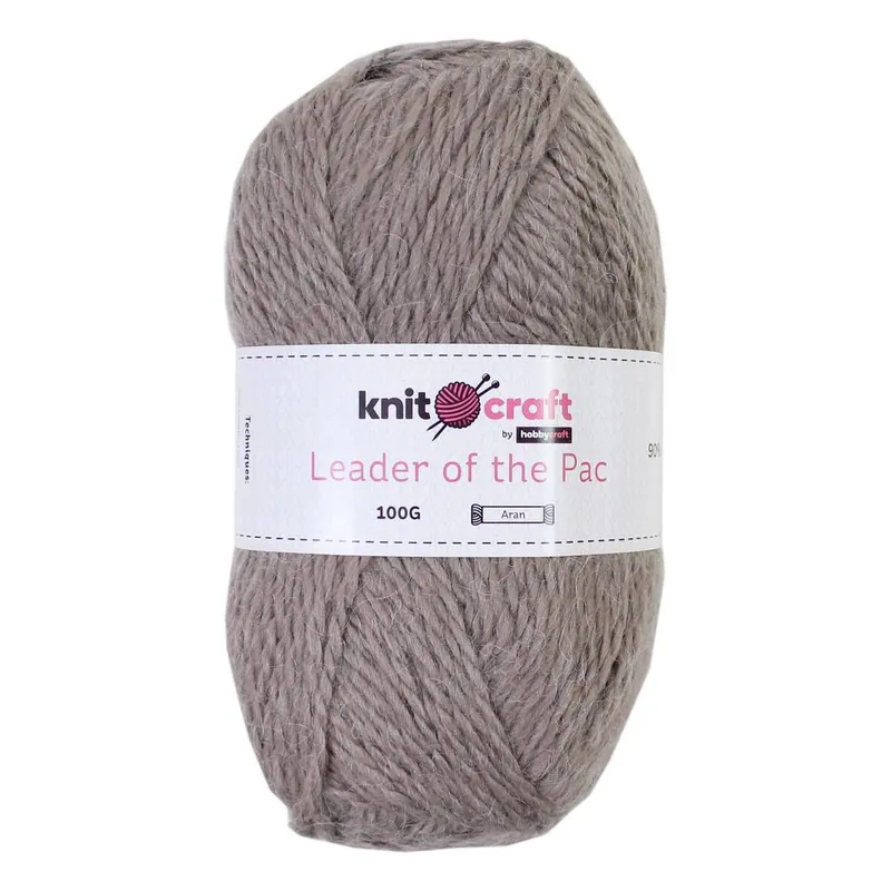 Popular Knitcraft Mink Leader of the Pac Aran Yarn 100g