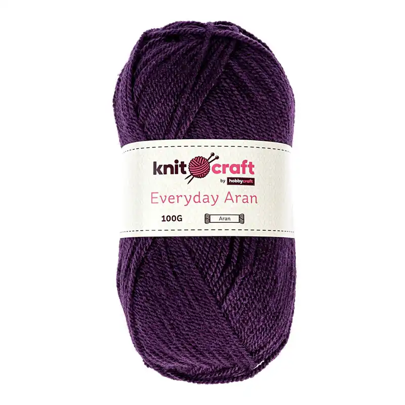 Knitcraft Purple Everyday Aran Yarn 100g Markdown