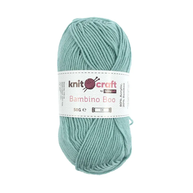 Knitcraft Soft Teal Bambino Boo Yarn 50g Must Have