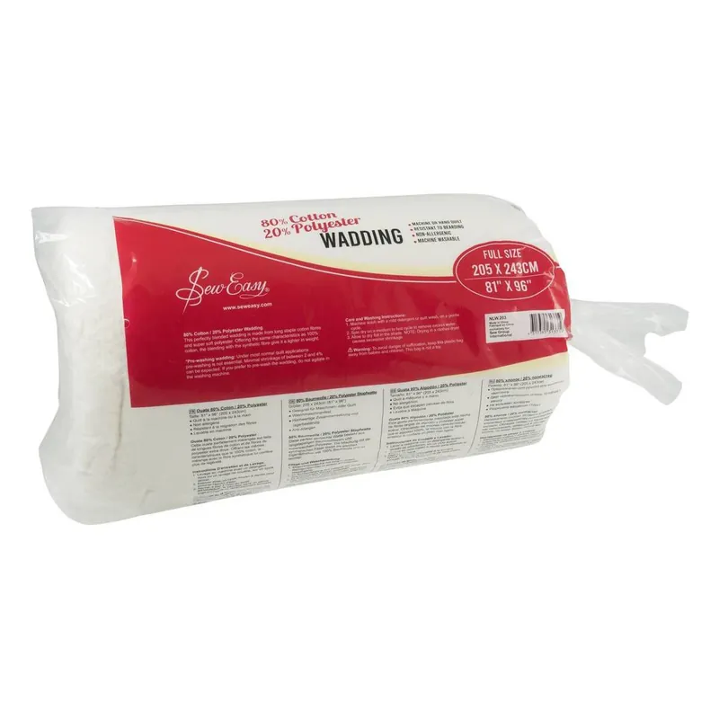 Cotton and Polyester Wadding (Full) 206cm x 244cm Viral