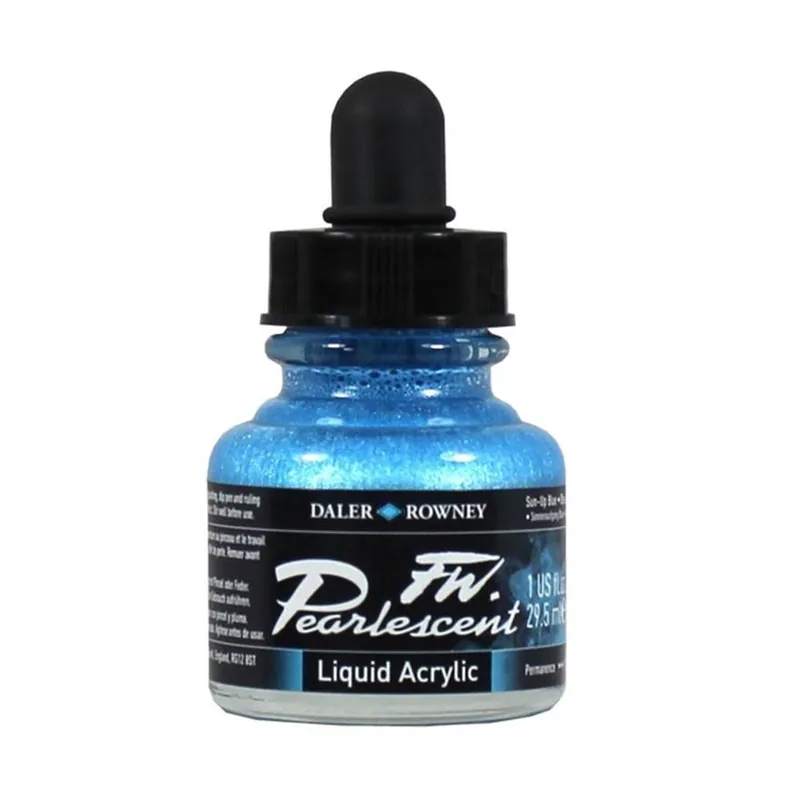Daler-Rowney Sun Up Blue FW Pearlescent Liquid Acrylic 29.5ml Top Pick
