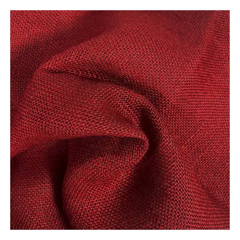 Dark Red Hessian Fabric by the Metre Limited Time