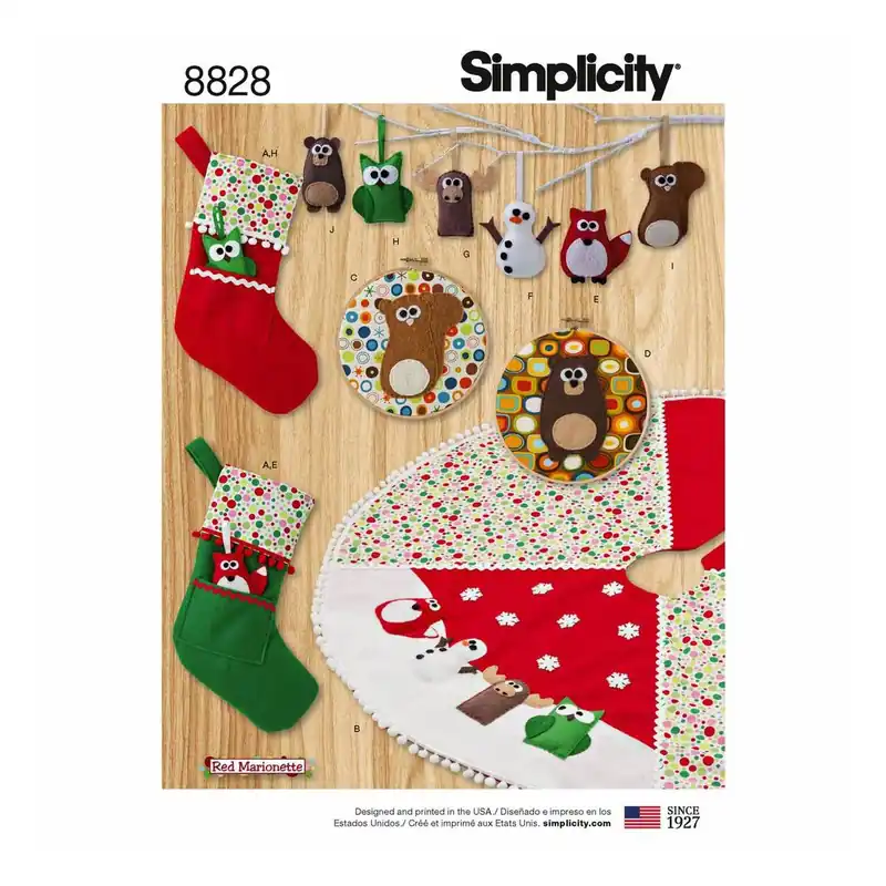 Wholesale Simplicity Christmas Decorations Sewing Pattern 8828