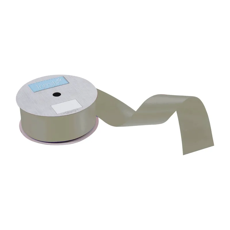Luxury Trimits Deep Sage Double-Faced Satin Ribbon by the Metre 36mm