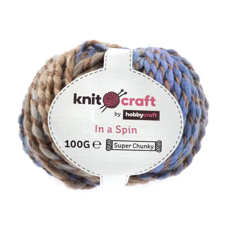 Mega Sale Knitcraft Blue Neutral Mix In a Spin Yarn 100g