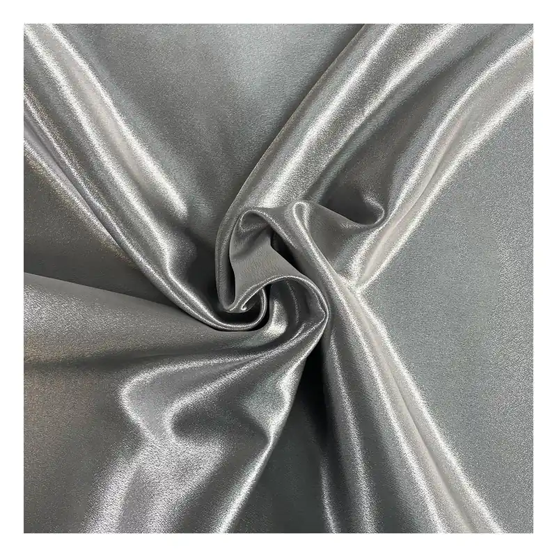 Silver Crepe Satin Fabric by the Metre Fast Shipping