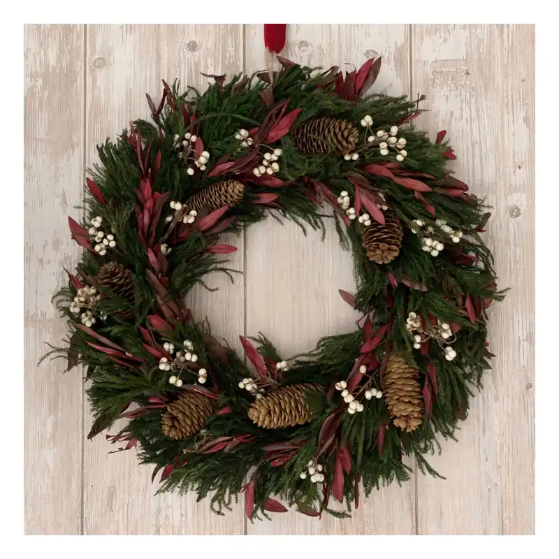 Limited Edition Red Dried Floral Wreath 46cm