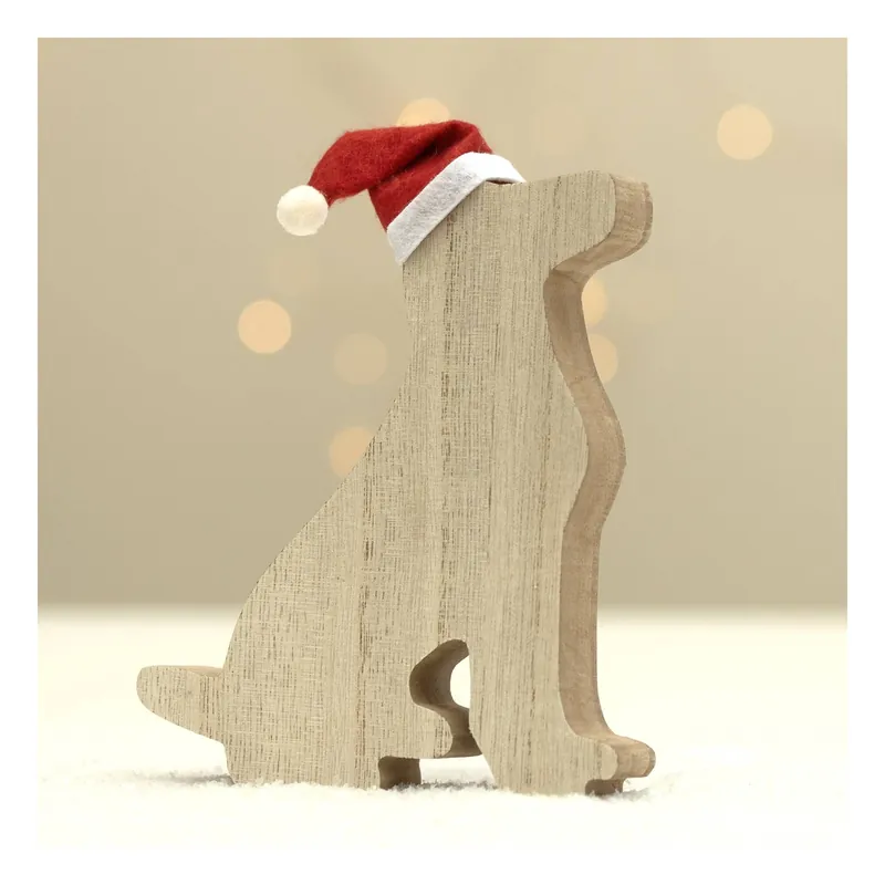 Standing Wooden Dog 14cm Discount