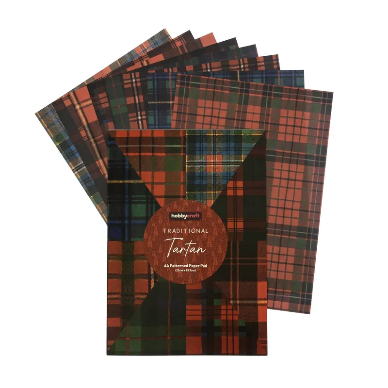 Christmas Tartan A4 Paper Pad 24 Sheets Factory Price