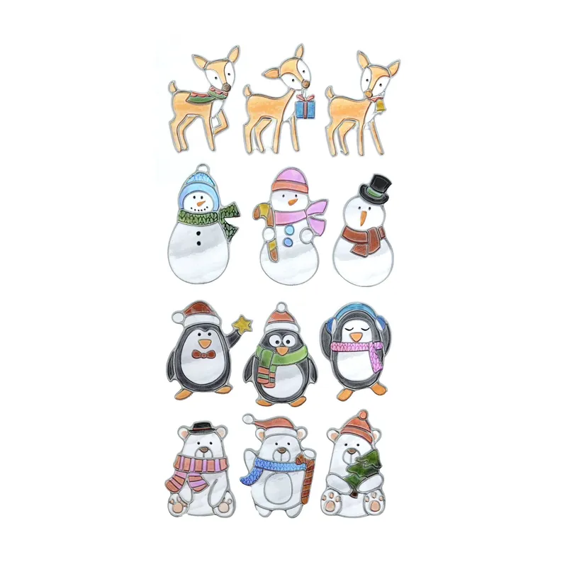 Assorted Christmas Stickers 12 Pieces Bargain