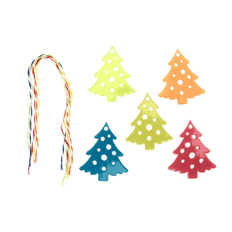 Neon Acrylic Christmas Trees 5 Pack Handmade