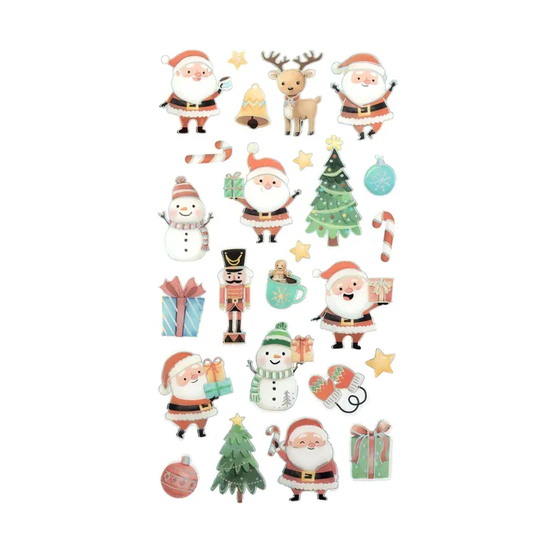Place Order Santa Epoxy Stickers