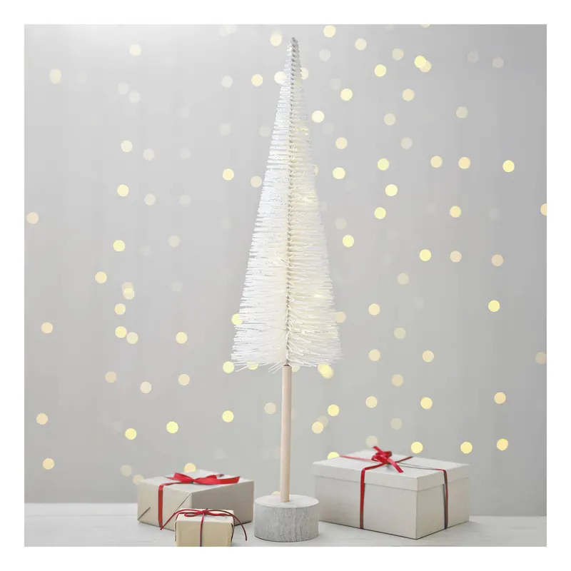 White Bottle Brush LED Tree 76cm Limited Edition