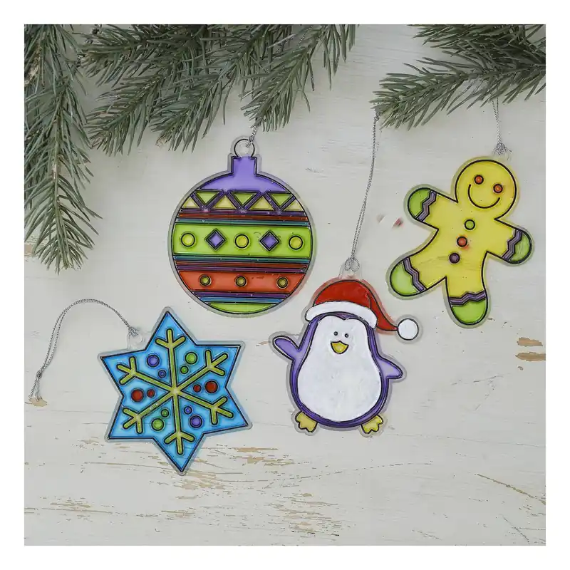 Price Cut Paint Your Own Christmas Suncatchers 4 Pack