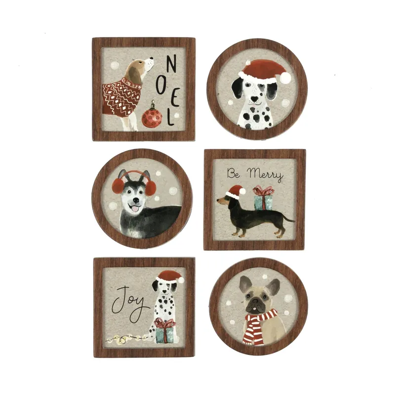 Last Chance Christmas Dog Chipboard Stickers 6 Pack