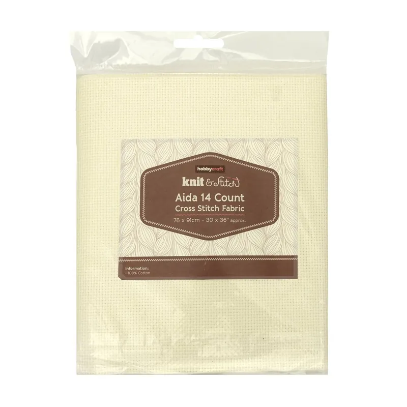 Ivory 14 Count Aida Fabric 76cm x 91cm Holiday Sale