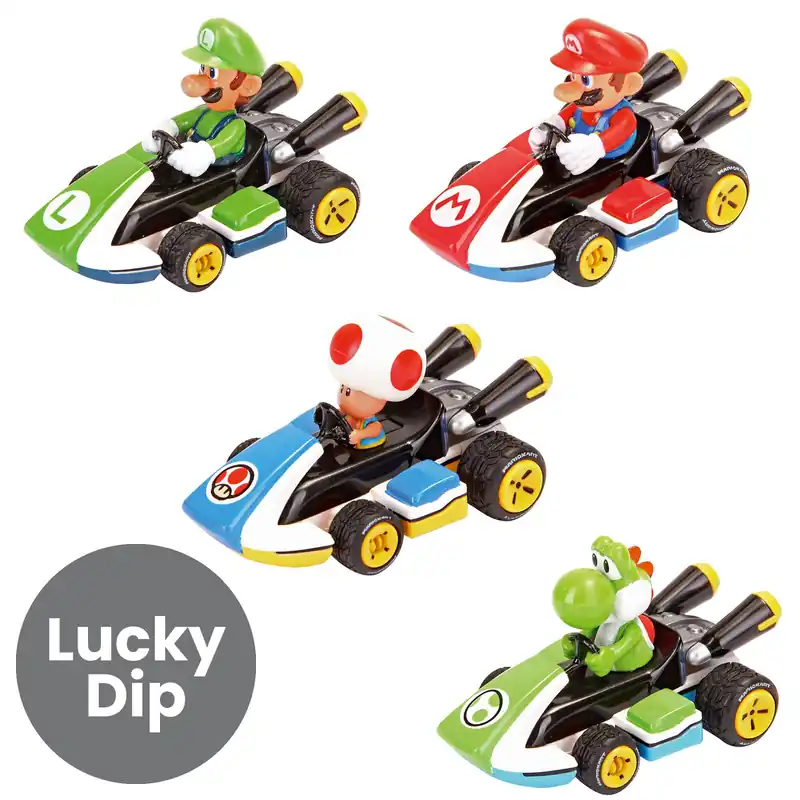 Genuine Assorted Mario Kart Pull and Speed Vehicle