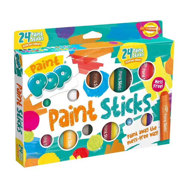 Crafted Paint Pop Paint Sticks 24 Pack