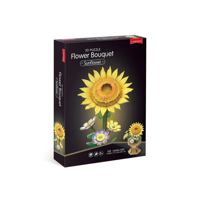 Top Rated Sunflower Bouquet 3D Puzzle