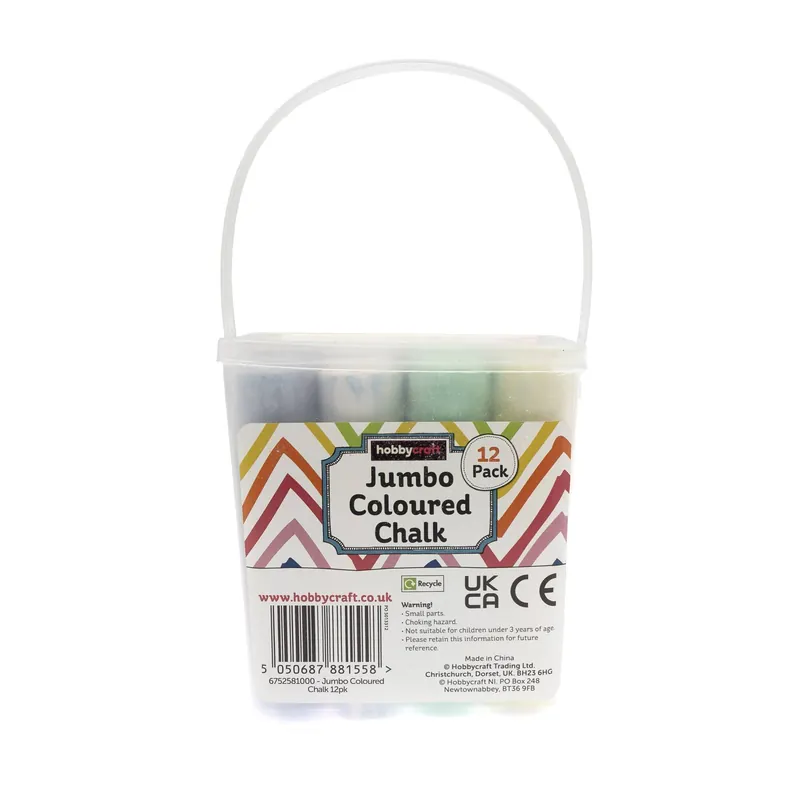 Jumbo Coloured Chalks 12 Pack While Supplies Last