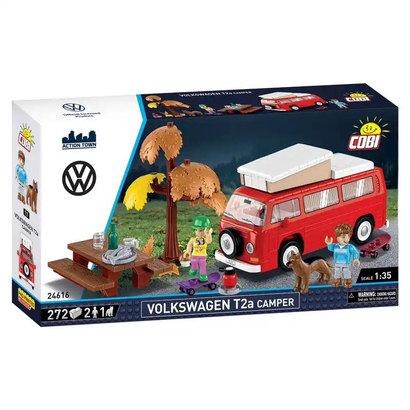 Final Sale COBI Red Volkswagen T2a Camper Set 1:35