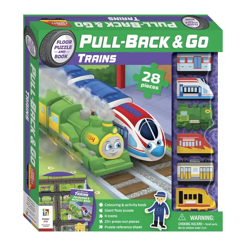 Pull-Back and Go Trains Activity Set Brand New