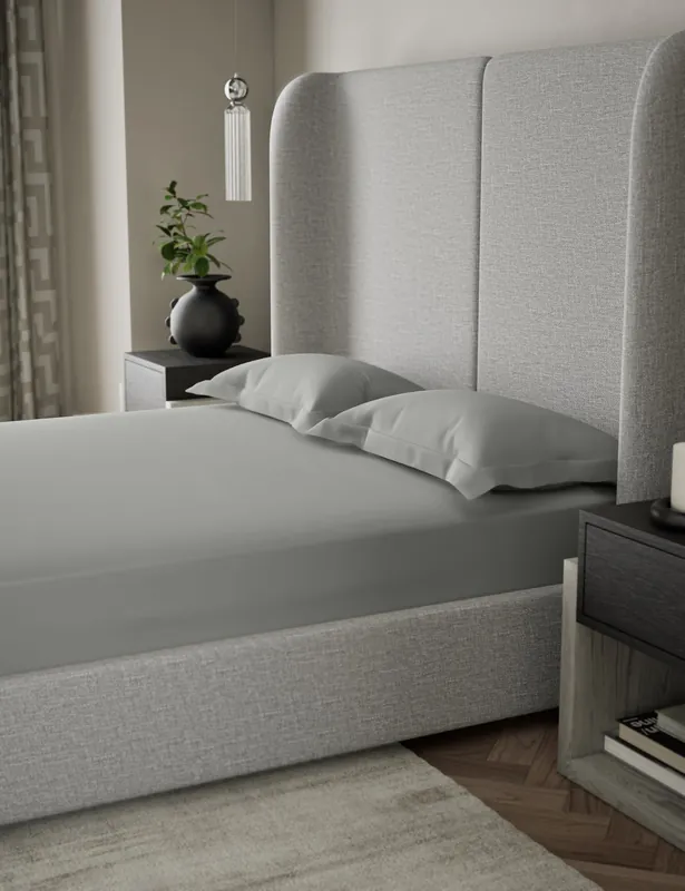Instant Buy 500TC Cotton Sateen Extra Deep Fitted Sheet