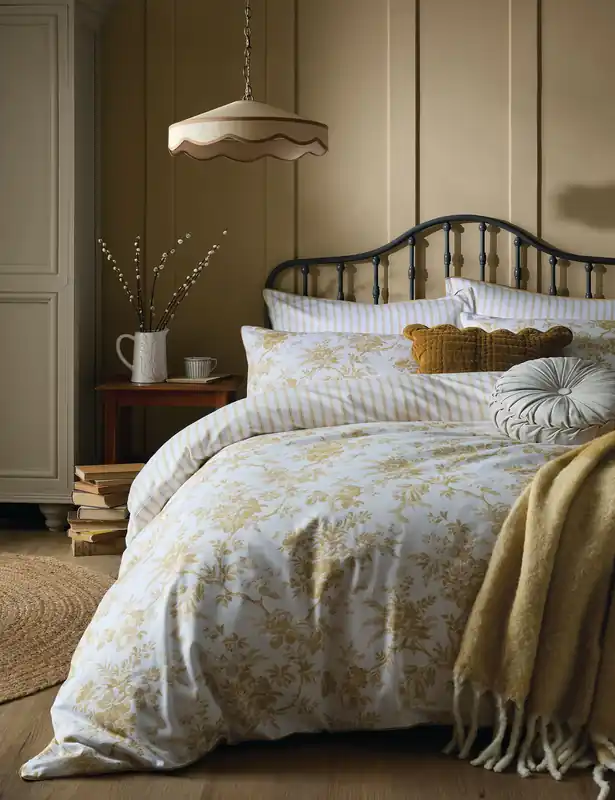 One Day Deal Pure Cotton Sateen Walled Garden Bedding Set
