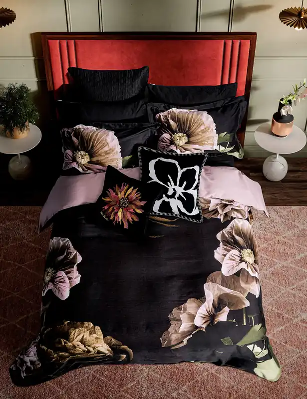 Pure Cotton Sateen Paper Floral Bedding Set Premium